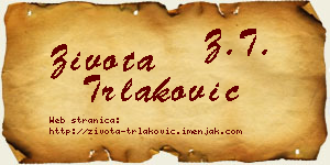 Života Trlaković vizit kartica